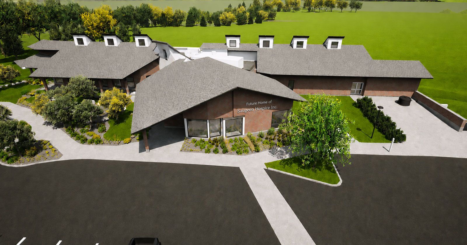 aerial front view